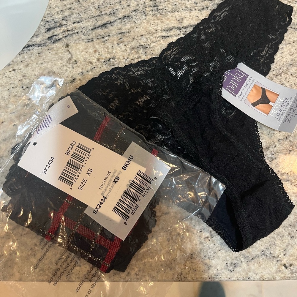 NWT Hanky Panky SET OF 2 - 1 girlkini, 1 thong XS